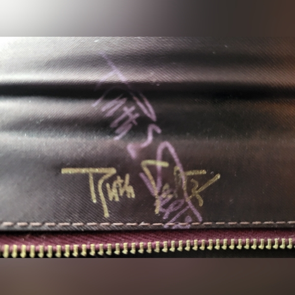 RUTH SALTZ Clutch Purple Suede Vintage 80s Rare - Picture 3 of 12